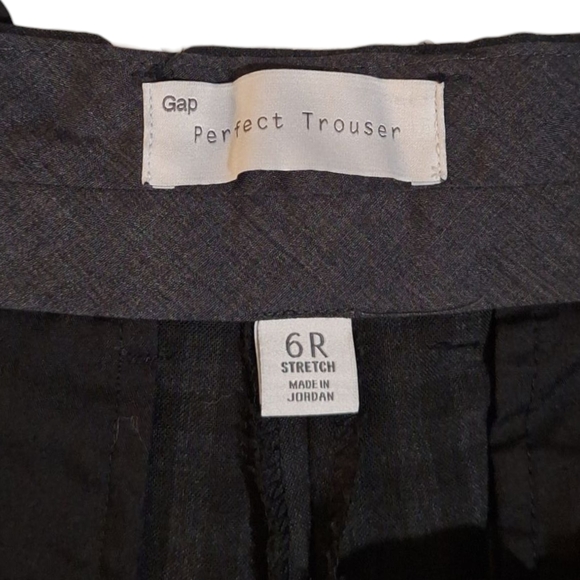GAP Perfect Trouser Black/Grey Checkered Stretch Pants Straight-Leg. Size 6R - Picture 6 of 14